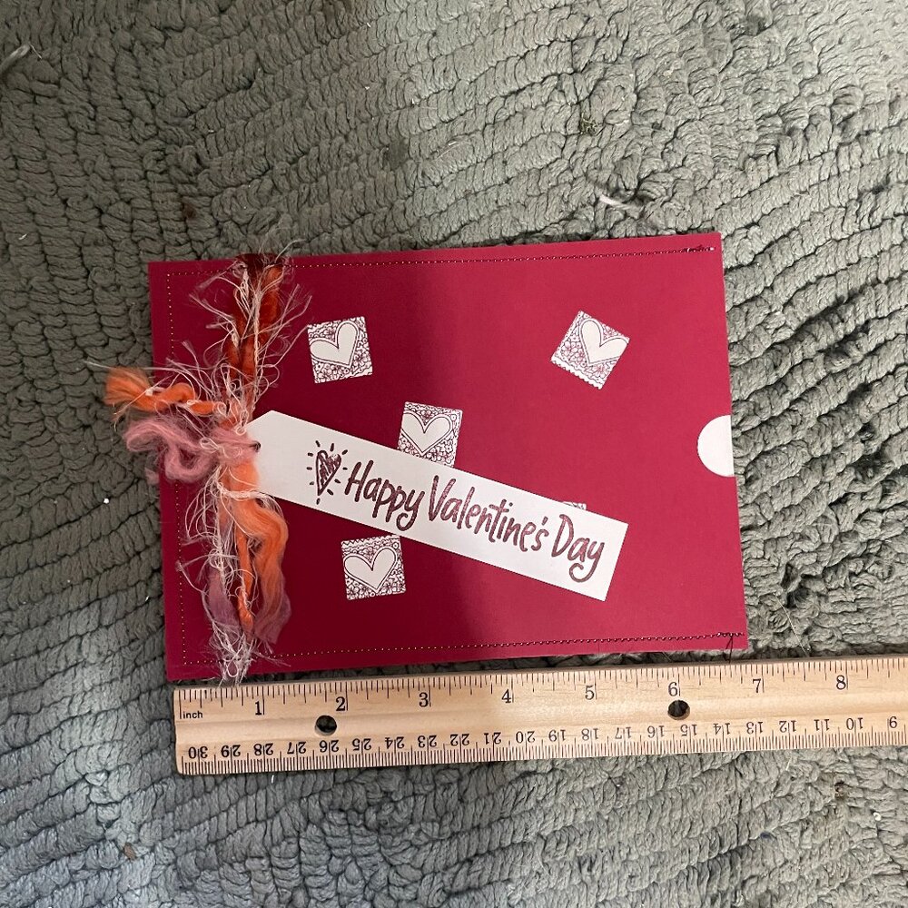 Handcrafted Valentine's Day Card Pull Out 5" x 7" with envelope. BUNDLE ONLY - Picture 3 of 3